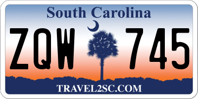 SC license plate ZQW745