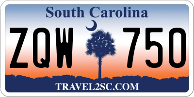 SC license plate ZQW750