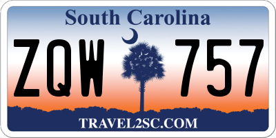 SC license plate ZQW757