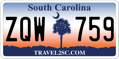 SC license plate ZQW759