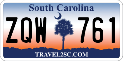 SC license plate ZQW761