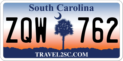 SC license plate ZQW762