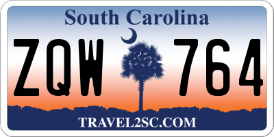 SC license plate ZQW764
