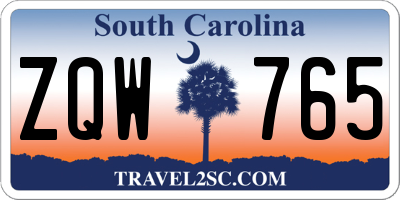SC license plate ZQW765