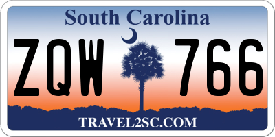 SC license plate ZQW766