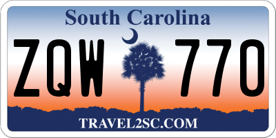SC license plate ZQW770