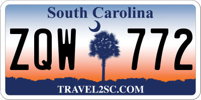 SC license plate ZQW772