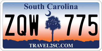 SC license plate ZQW775