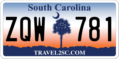 SC license plate ZQW781