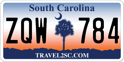 SC license plate ZQW784