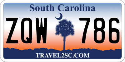 SC license plate ZQW786
