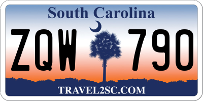SC license plate ZQW790