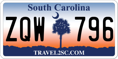 SC license plate ZQW796