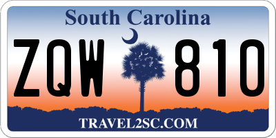 SC license plate ZQW810