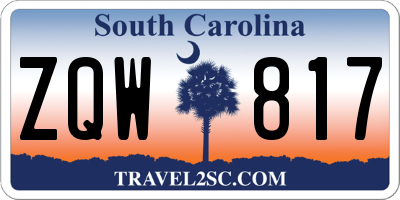 SC license plate ZQW817