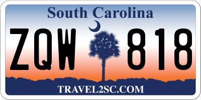 SC license plate ZQW818
