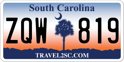 SC license plate ZQW819