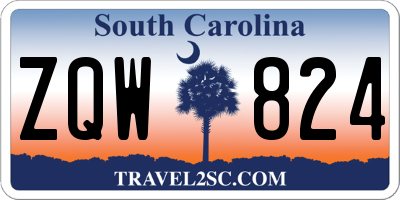 SC license plate ZQW824