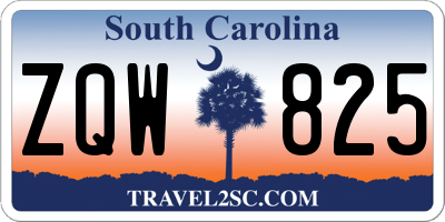 SC license plate ZQW825