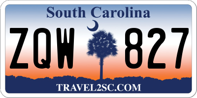 SC license plate ZQW827