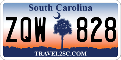 SC license plate ZQW828