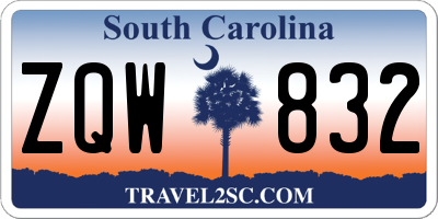 SC license plate ZQW832