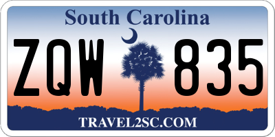 SC license plate ZQW835