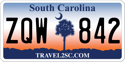SC license plate ZQW842