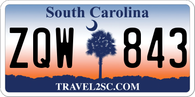 SC license plate ZQW843