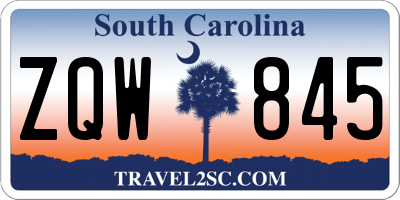 SC license plate ZQW845