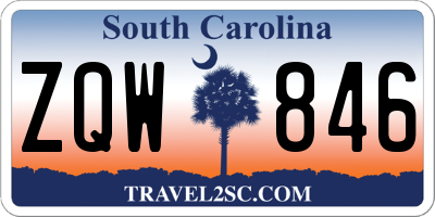 SC license plate ZQW846