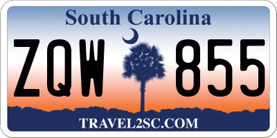 SC license plate ZQW855