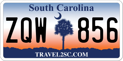 SC license plate ZQW856