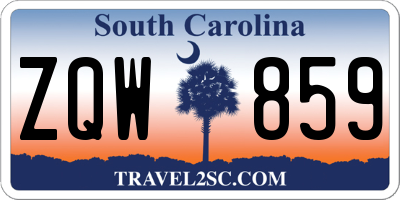 SC license plate ZQW859