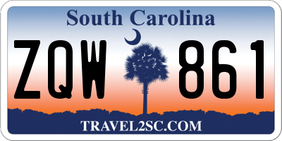 SC license plate ZQW861