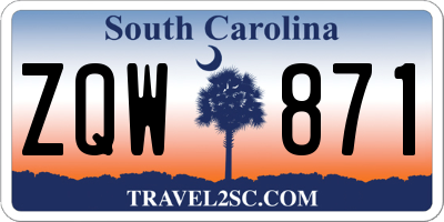 SC license plate ZQW871
