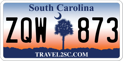 SC license plate ZQW873