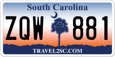 SC license plate ZQW881