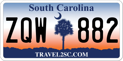 SC license plate ZQW882