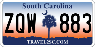 SC license plate ZQW883