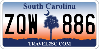 SC license plate ZQW886