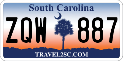 SC license plate ZQW887