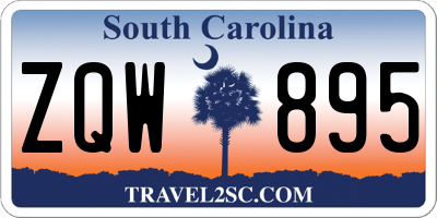 SC license plate ZQW895