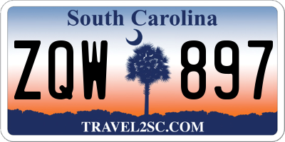 SC license plate ZQW897