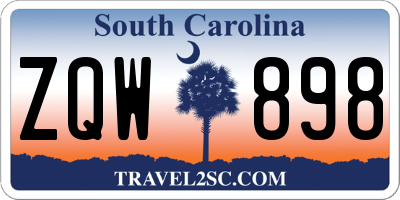 SC license plate ZQW898