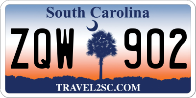 SC license plate ZQW902