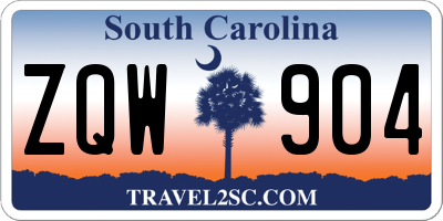 SC license plate ZQW904