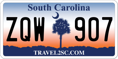 SC license plate ZQW907