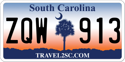 SC license plate ZQW913