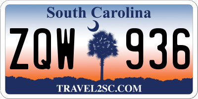 SC license plate ZQW936